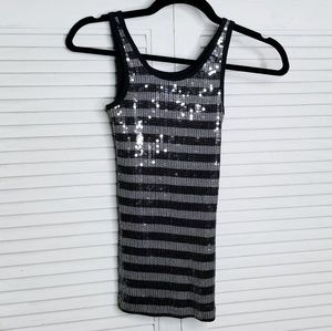 The Limited Striped Sequin Tank Top